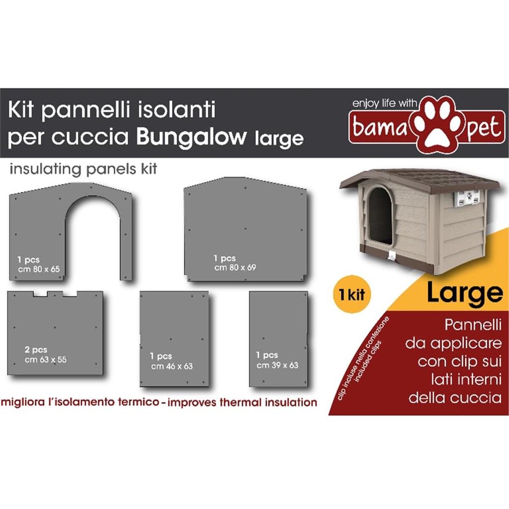 KIT PANNELLI ISOLANTI - CUCCIA BUNGALOW LARGE